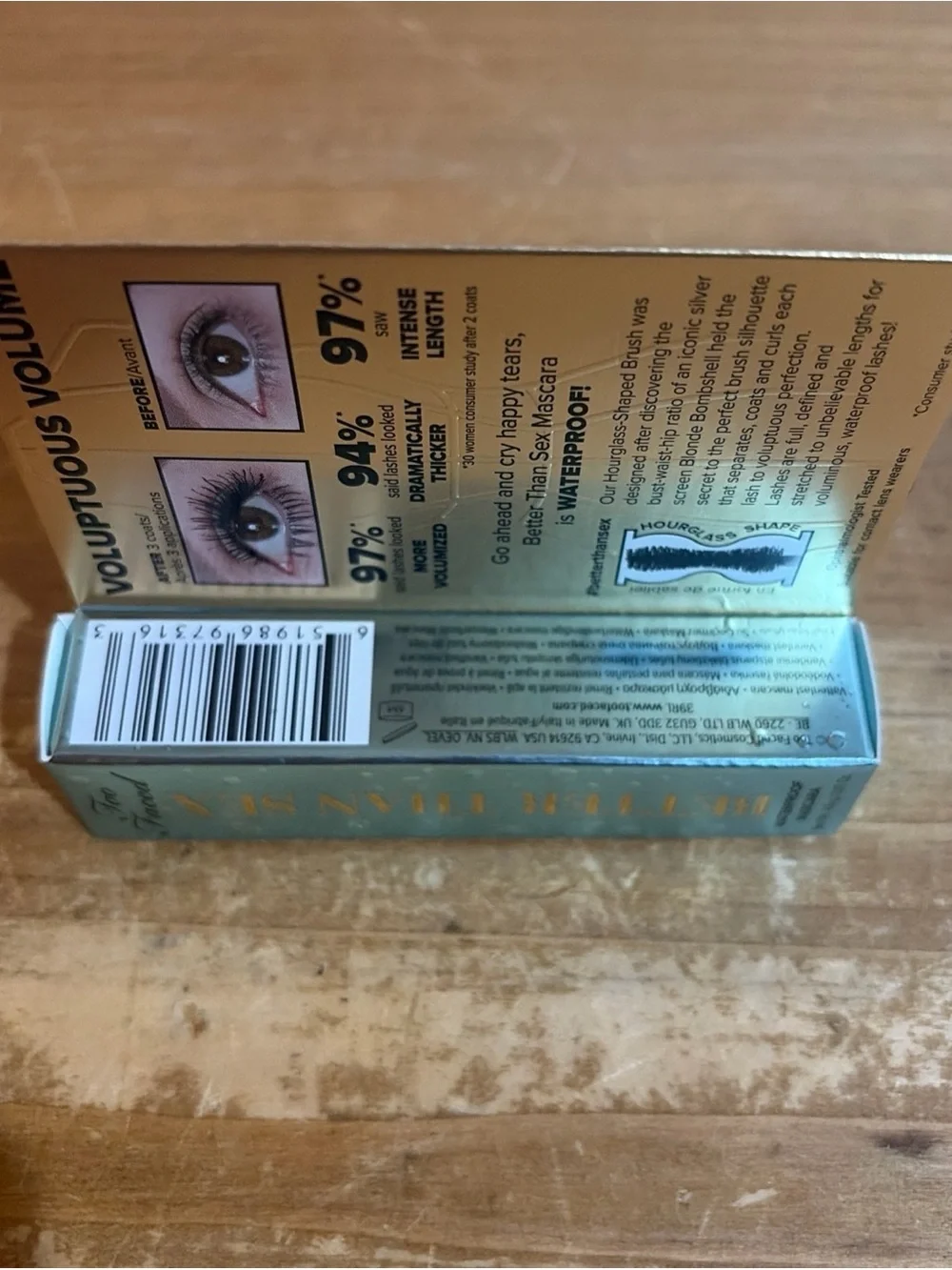 Too Faced Better Than Sex Waterproof Mascara - NIB